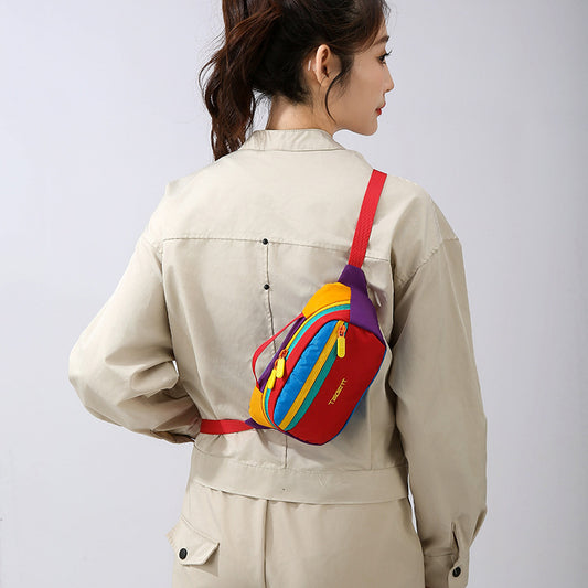 Outdoor Leisure Sports One-shoulder Handbag Dopamine Color Waist Bag