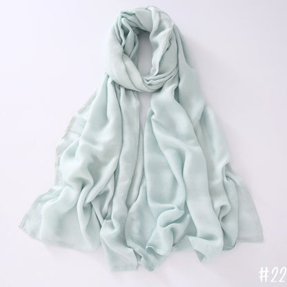 Breathable Shawl Modal Monochrome Malay Indonesian Cotton And Linen Solid Color Scarf Headcloth