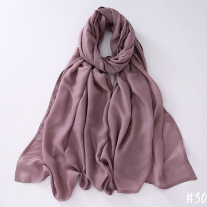 Breathable Shawl Modal Monochrome Malay Indonesian Cotton And Linen Solid Color Scarf Headcloth