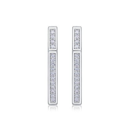 Coronation - Fashionable And Luxurious Diamond Jewelry Set With Moissanite S925 Sterling Silver And Platinum-plated Stud Earrings