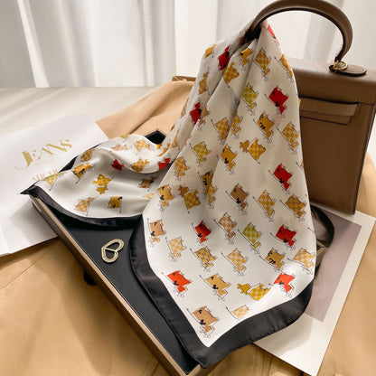 New 70 Korean Style Small Square Towel Silk Scarf For Women