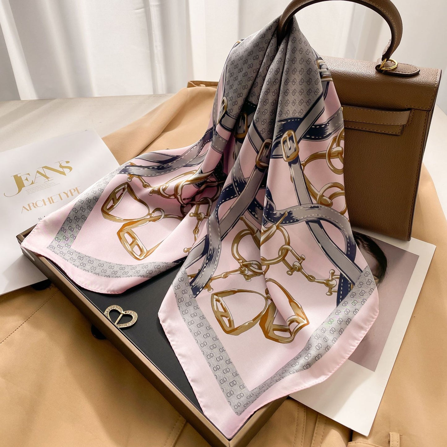 New 70 Korean Style Small Square Towel Silk Scarf For Women
