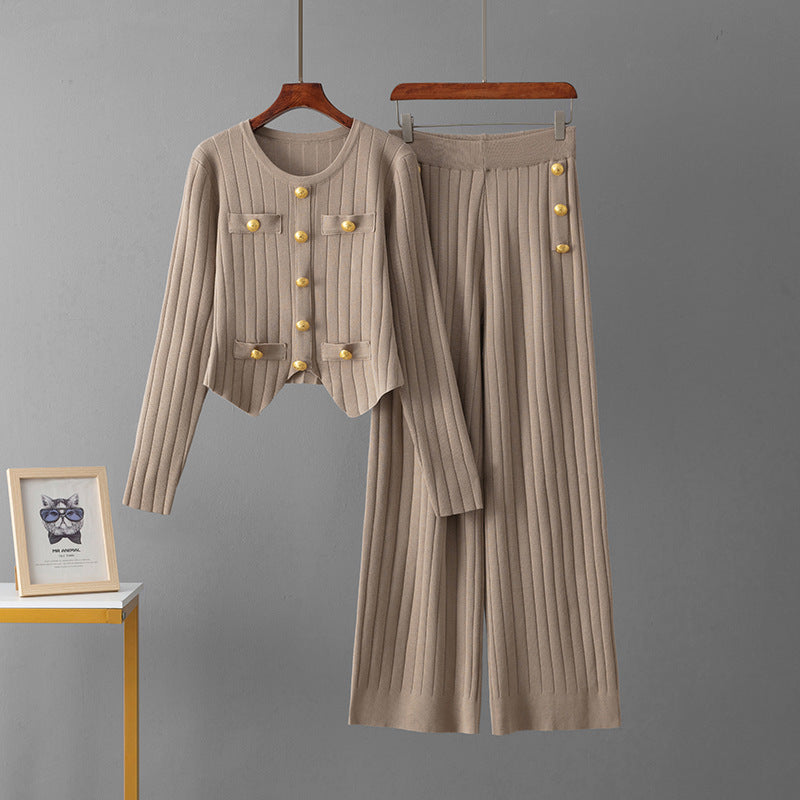 Classic Woolen Suit Women's Fashion Slimming All-match Needle