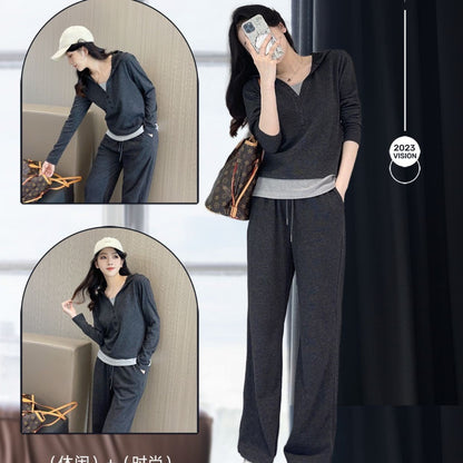 Casual Exercise Suit Women's Hoodie Slimming Loose
