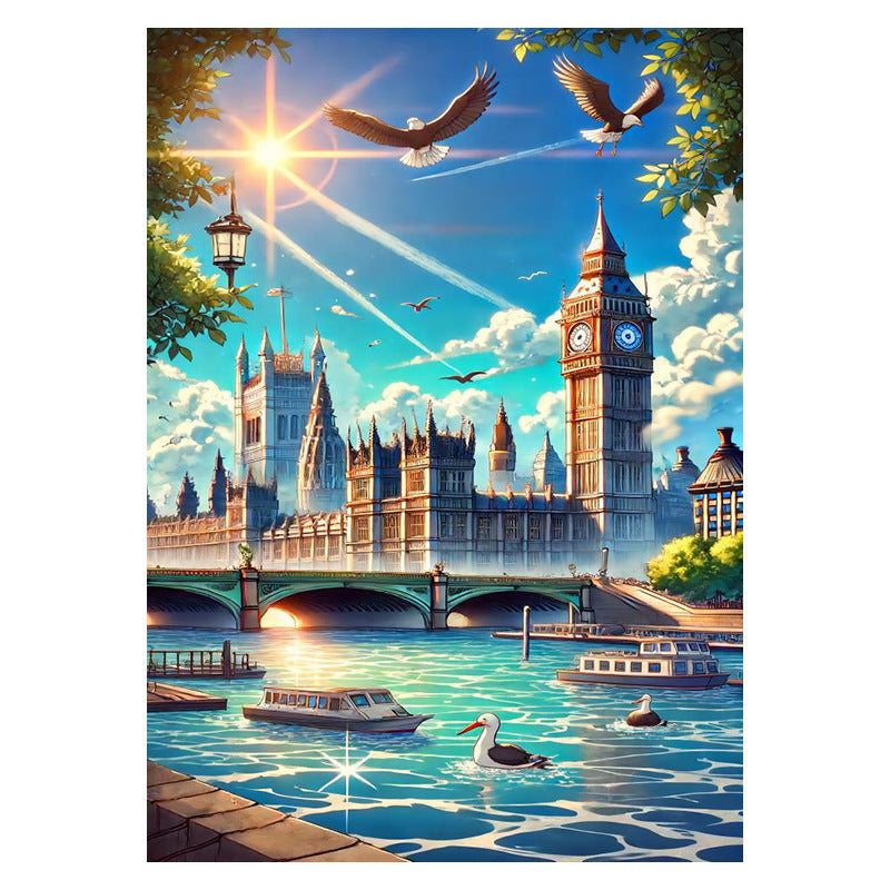 Diamond Beautiful Landscape DIY Handmade Living Room Entrance Decorative Painting