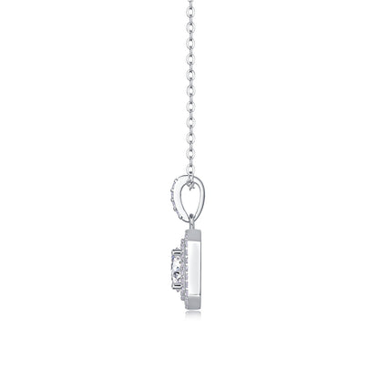 Sugar Diamond - A Fashionable And Luxurious Diamond Jewelry Piece Set With 1-carat Moissanite S925 Sterling Silver And Platinum-plated Pendant