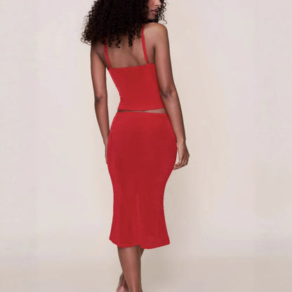Elastic Vest Elastic High Waist Suit