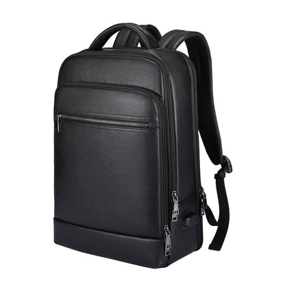 Leather Men's Business Computer Backpack