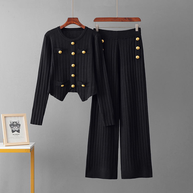 Classic Woolen Suit Women's Fashion Slimming All-match Needle