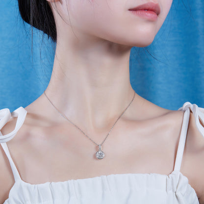 Dark Night Elf - A Fashionable And Luxurious Diamond Jewelry Pendant Set With 1-carat Moissan Diamond S925 Sterling Silver And Platinum Plating