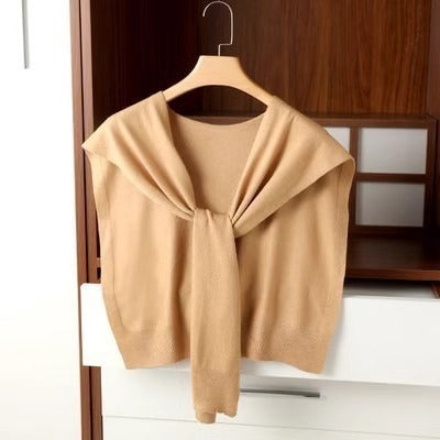 Shoulder Pad Waistcoat Wool Scarf