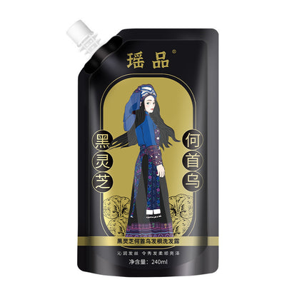 Yao Pin Black Ganoderma Lucidum Polygonum Multiflorum Hair Root Shampoo