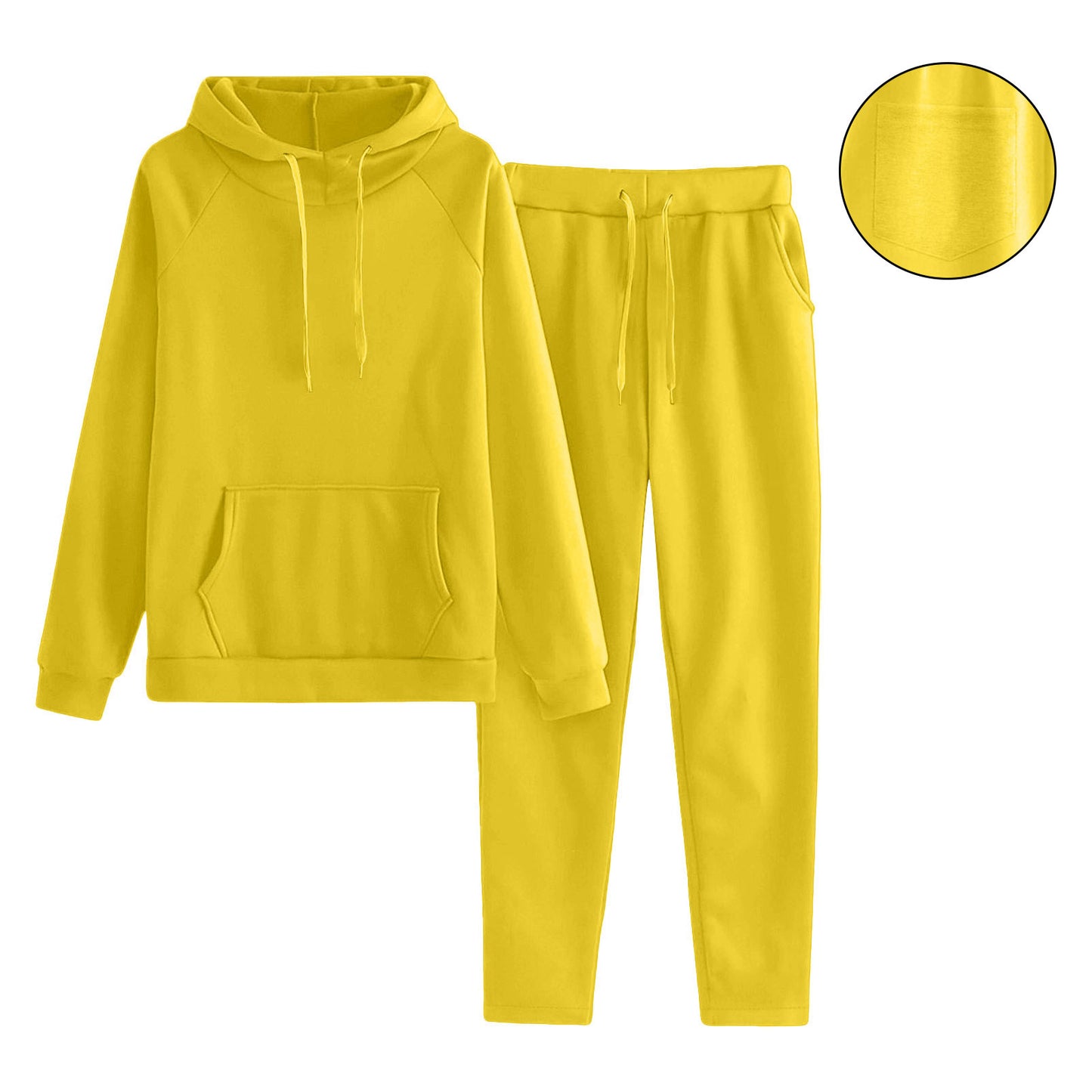 Women's Solid Color European And American Raglan Sleeve Sweater Trousers Suit
