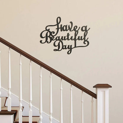 Have A Wonderful Day Decoration Wall Word Hanging Iron Art