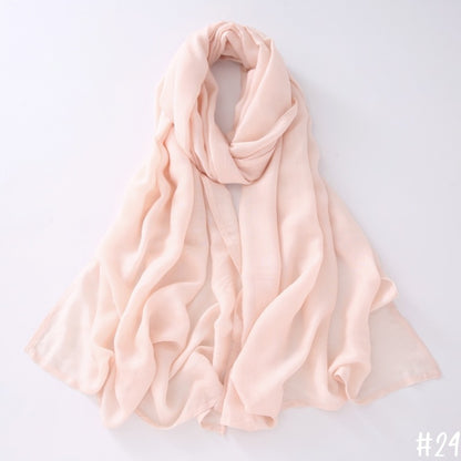 Breathable Shawl Modal Monochrome Malay Indonesian Cotton And Linen Solid Color Scarf Headcloth