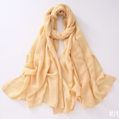 Breathable Shawl Modal Monochrome Malay Indonesian Cotton And Linen Solid Color Scarf Headcloth
