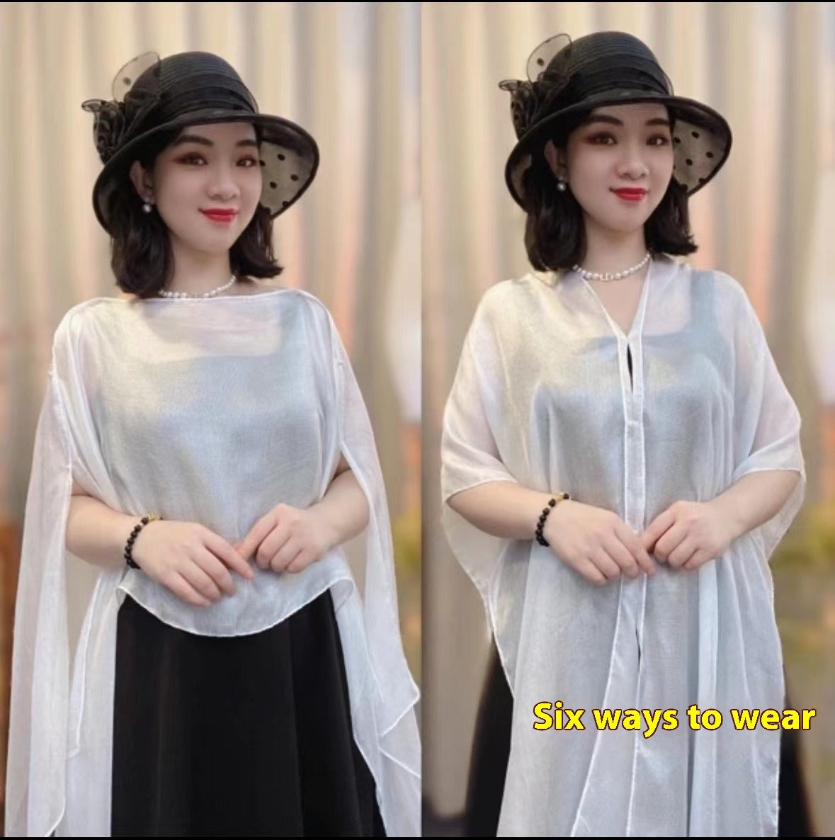 Solid Color Vacation Style Fashionable All-match Sunscreen Pullover Scarf Shawl