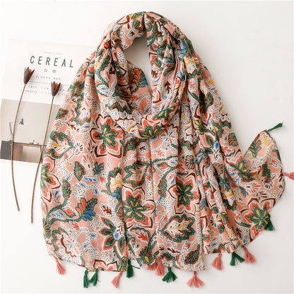 Creative Chinese Style Cotton And Linen Scarf