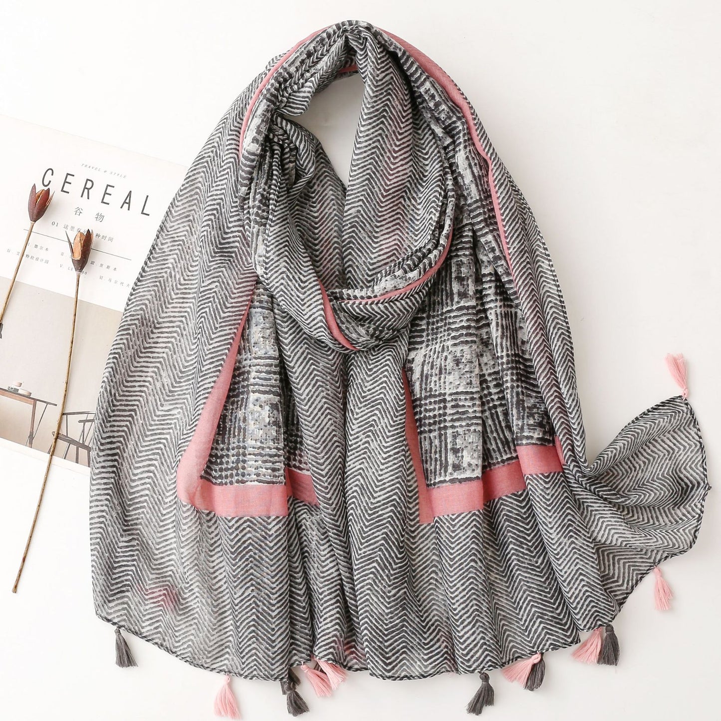 Creative Chinese Style Cotton And Linen Scarf