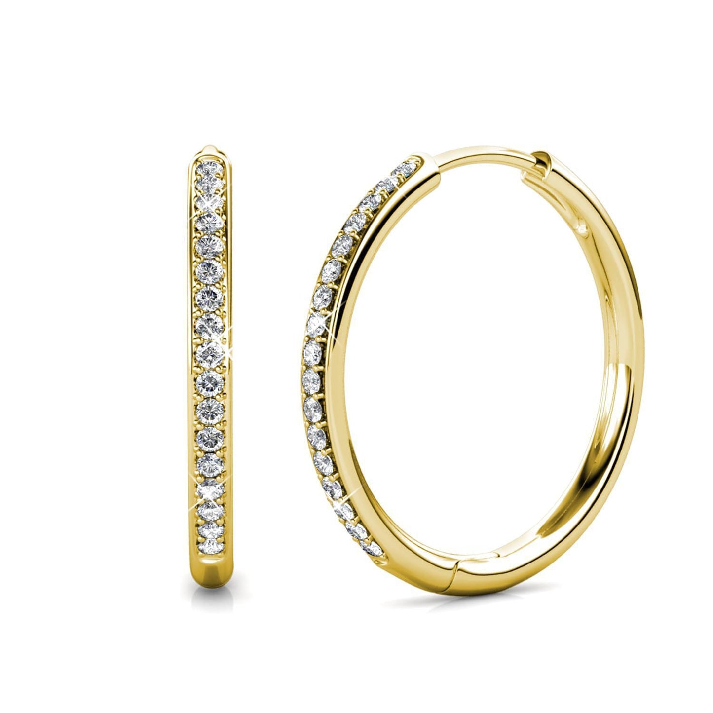 Zircon Hoop Earrings Simple And Exquisite