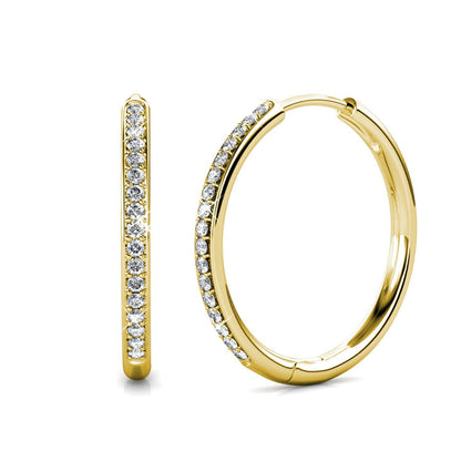 Zircon Hoop Earrings Simple And Exquisite