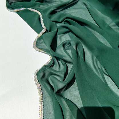 Light Diamond Chiffon Solid Color Women's Toe-covered Scarf