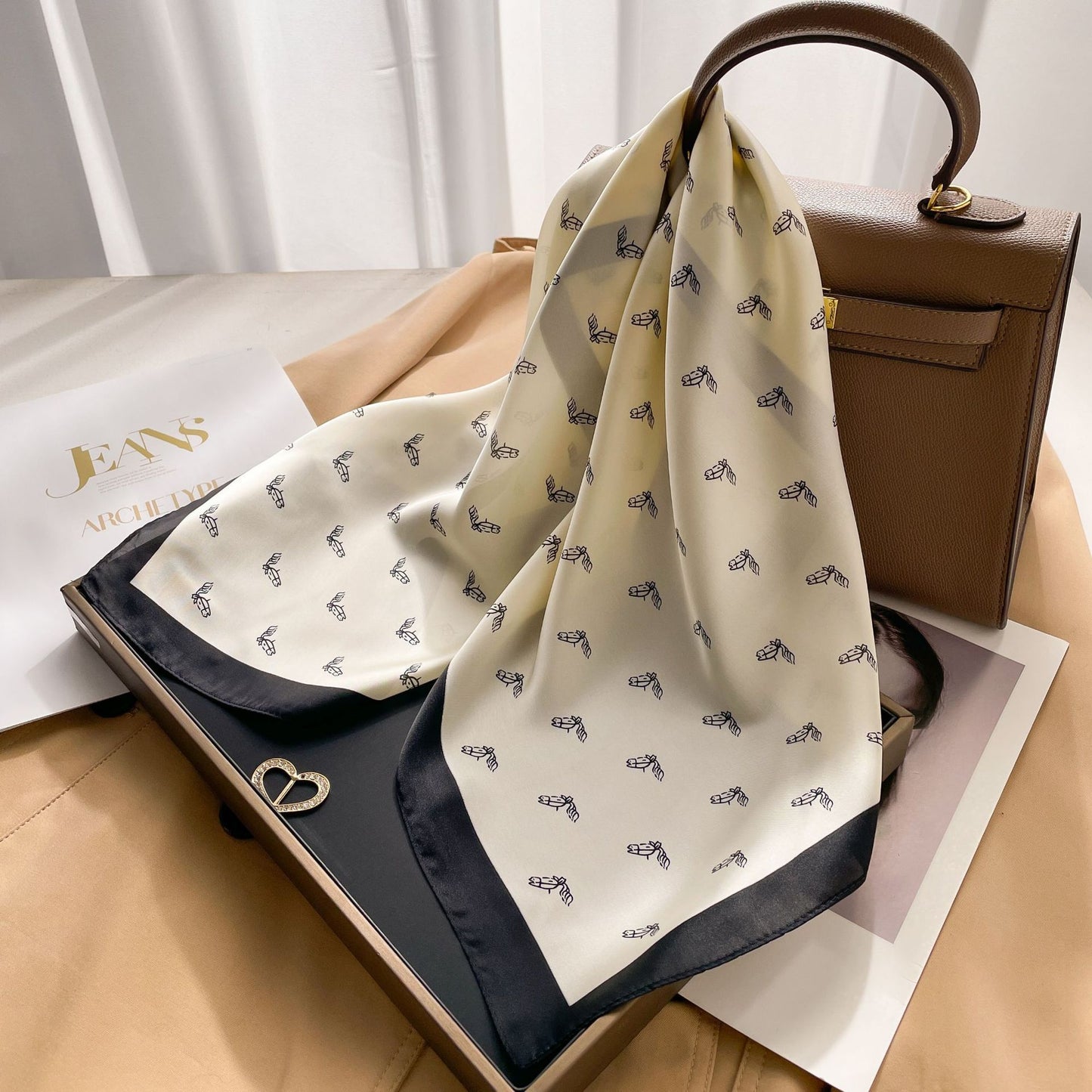 New 70 Korean Style Small Square Towel Silk Scarf For Women