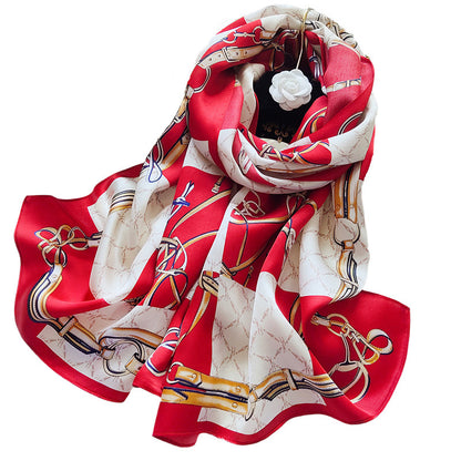 Women's Silk Scarf Spring And Autumn Thin Mother Style