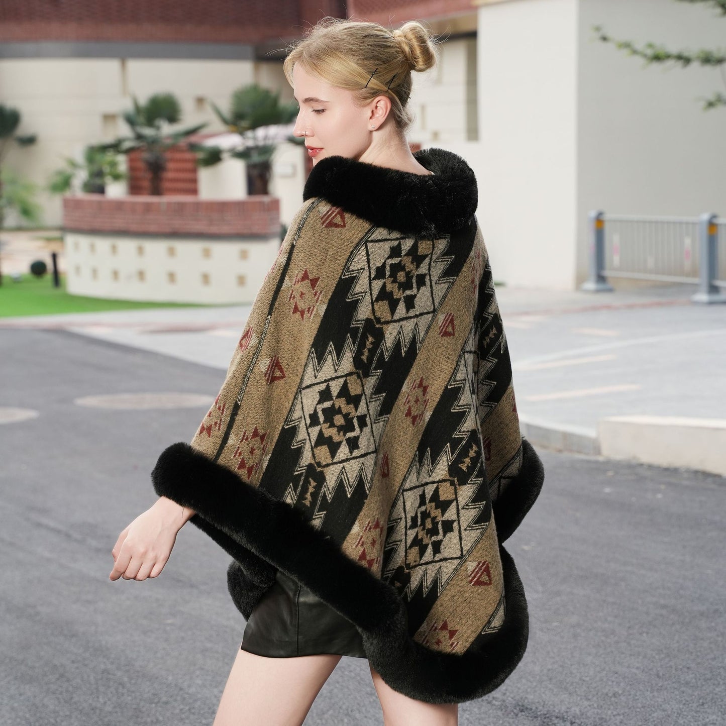 New Knitted Thermal Head Cover Cape Elegant Shawl