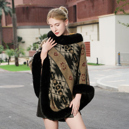 New Knitted Thermal Head Cover Cape Elegant Shawl