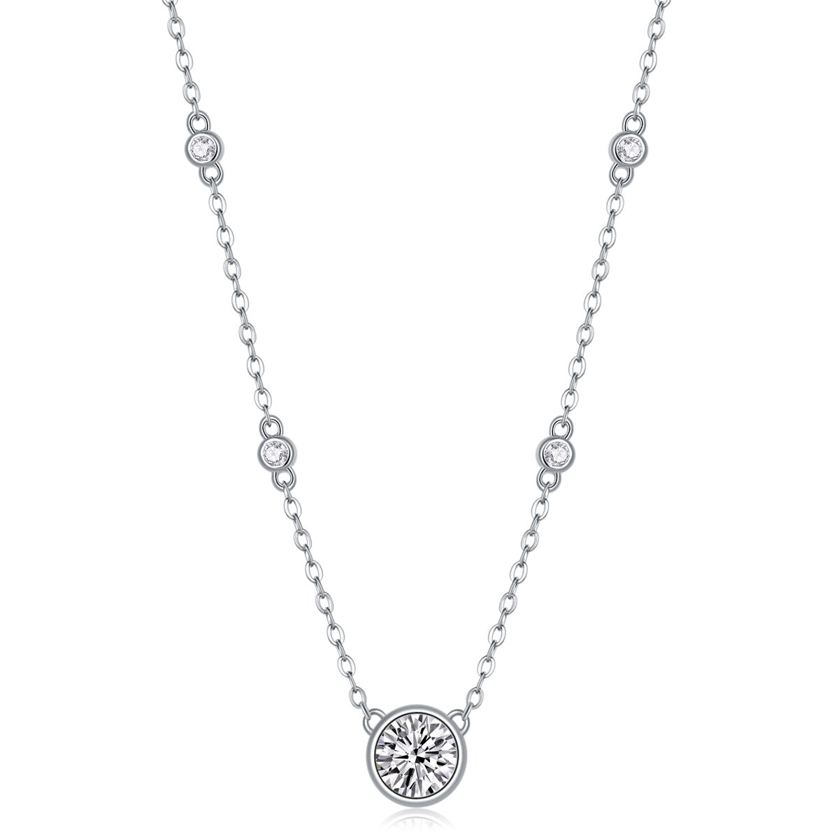 Natural Reverie - A Fashionable And Luxurious Diamond Jewelry Pendant Set With 1-carat Moissan Diamond S925 Sterling Silver And Platinum Plating