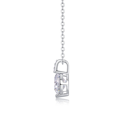 A Lifetime Of Brilliance - A Fashionable And Luxurious Diamond Jewelry Pendant Set With 2-carat Moissanite S925 Sterling Silver And Platinum Plating