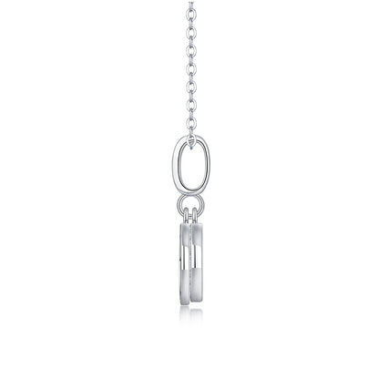 Double Ring Combination - A Fashionable And Luxurious Diamond Jewelry Piece Set With Moissanite S925 Sterling Silver And Platinum-plated Pendant