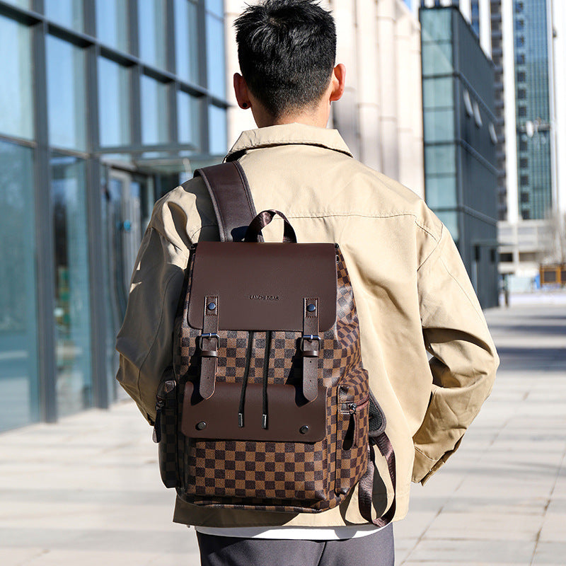 Backpack Men's Plaid Commute Leisure Office Worker