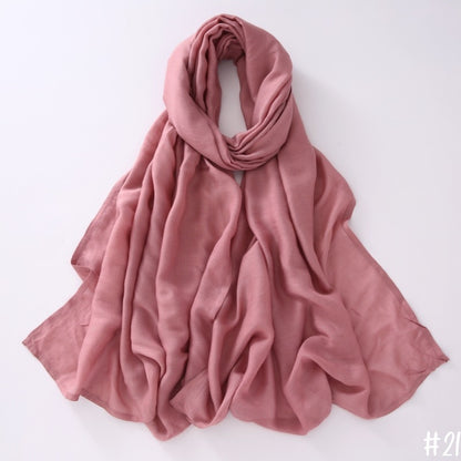 Breathable Shawl Modal Monochrome Malay Indonesian Cotton And Linen Solid Color Scarf Headcloth