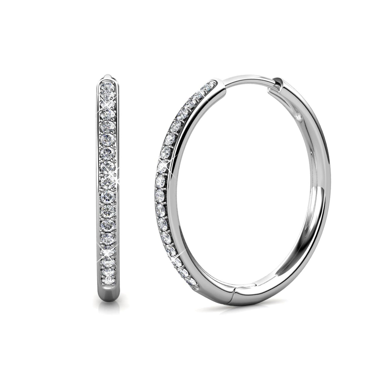 Zircon Hoop Earrings Simple And Exquisite