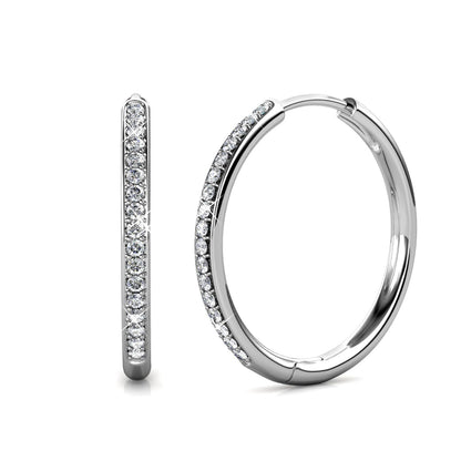 Zircon Hoop Earrings Simple And Exquisite