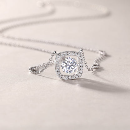 Sweet - A Fashionable And Luxurious Diamond Jewelry Pendant Set With 1-carat Moissanite S925 Sterling Silver And Platinum Plating