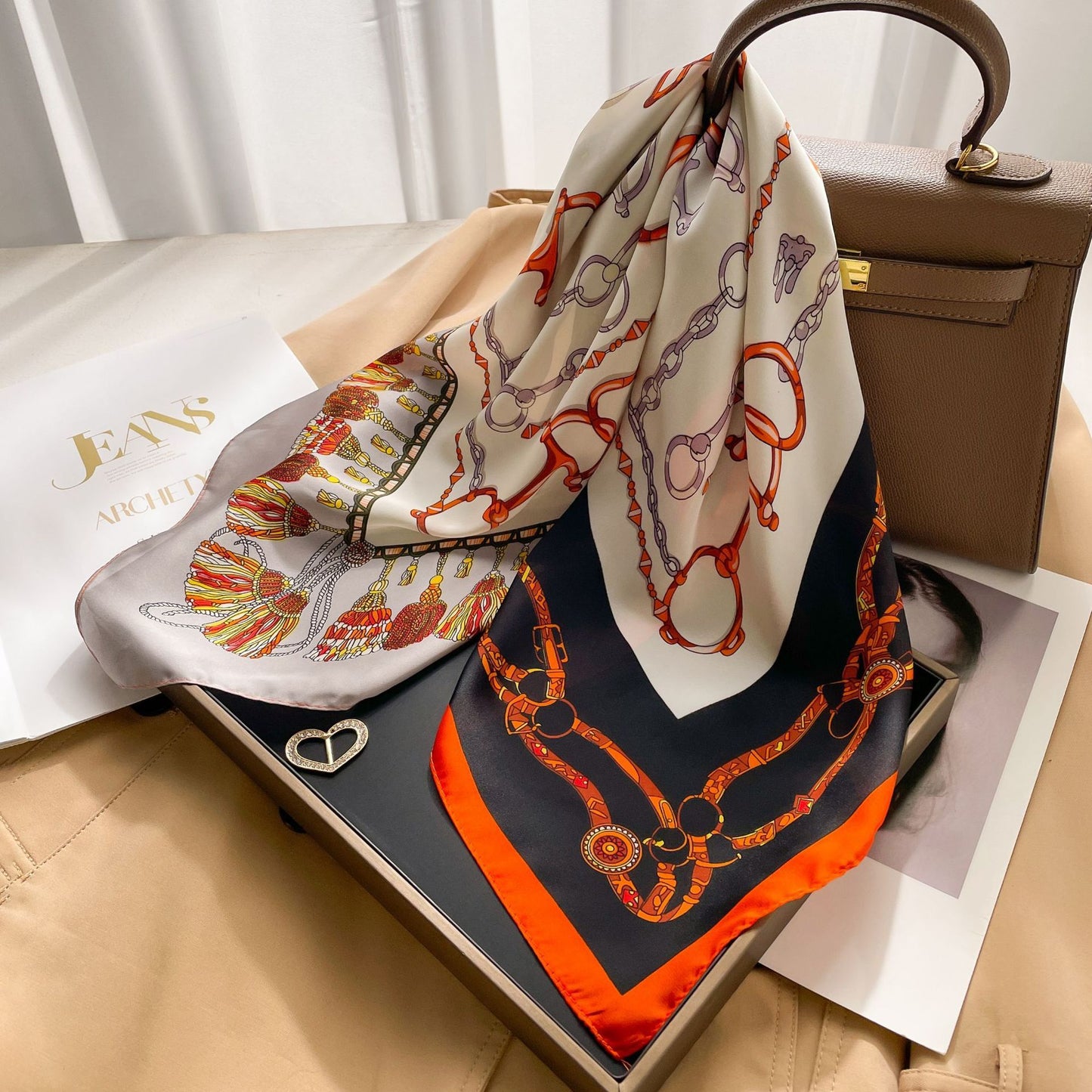 New 70 Korean Style Small Square Towel Silk Scarf For Women