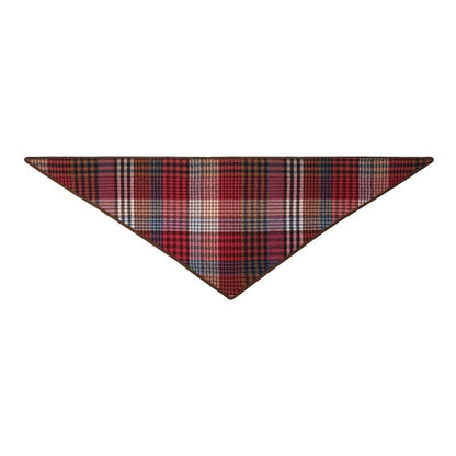 Autumn And Winter Wool Deerskin Color Plaid Houndstooth Triangle Shawl