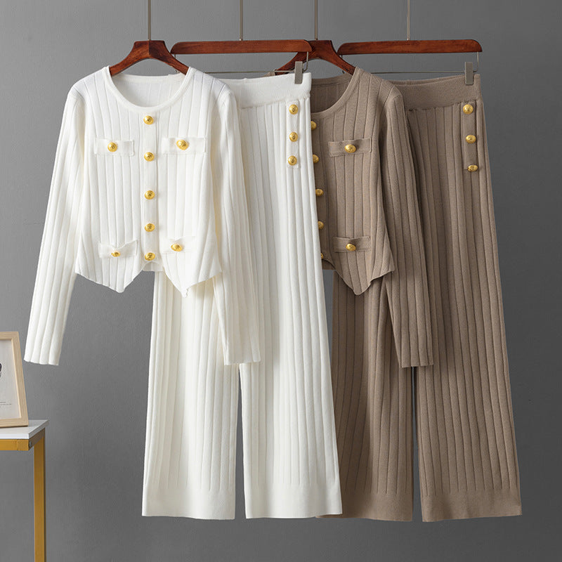 Classic Woolen Suit Women's Fashion Slimming All-match Needle