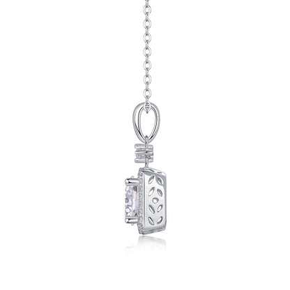 Innocence - A Fashionable And Luxurious Diamond Jewelry Piece Set With 2-carat Moissanite S925 Sterling Silver And Platinum-plated Pendant
