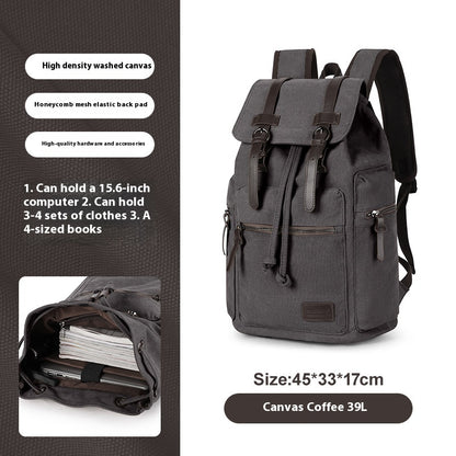 Retro Men's Canvas Backpack Small