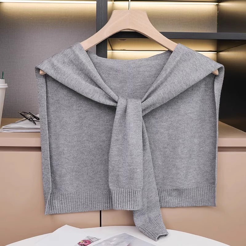 Shoulder Pad Waistcoat Wool Scarf
