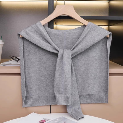 Shoulder Pad Waistcoat Wool Scarf