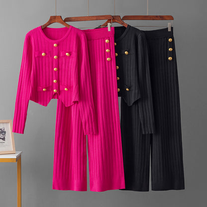 Classic Woolen Suit Women's Fashion Slimming All-match Needle