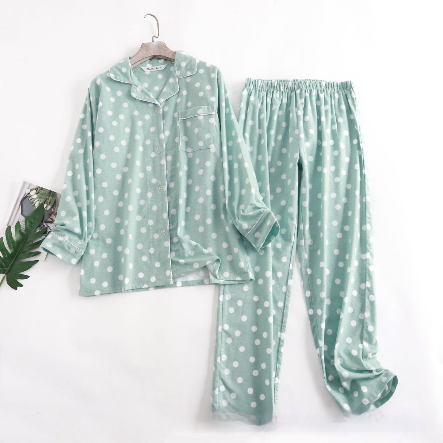 Women's Pajamas Simple Spring, Autumn And Winter Long Sleeves Trousers Suit