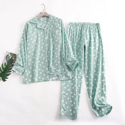 Women's Pajamas Simple Spring, Autumn And Winter Long Sleeves Trousers Suit