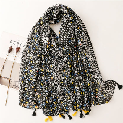 Creative Chinese Style Cotton And Linen Scarf