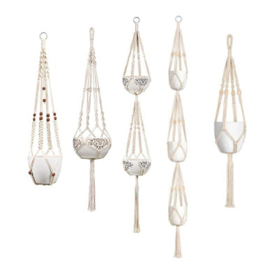 Custom Hand-knitted Hanging Flowerpot Net Bag